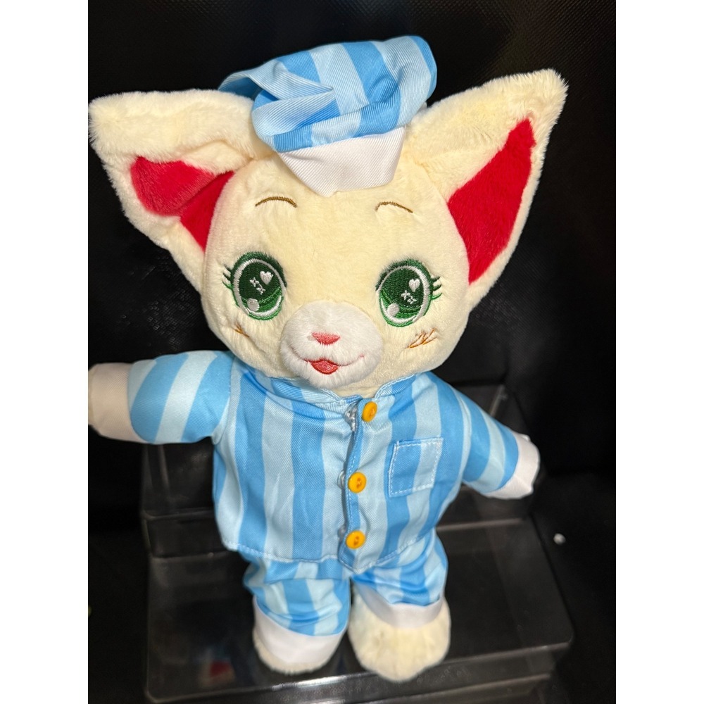 Very Cuddlable Softies by Jupy Plush Pajama Kitty Cat Green Eyes Stuffed Animal